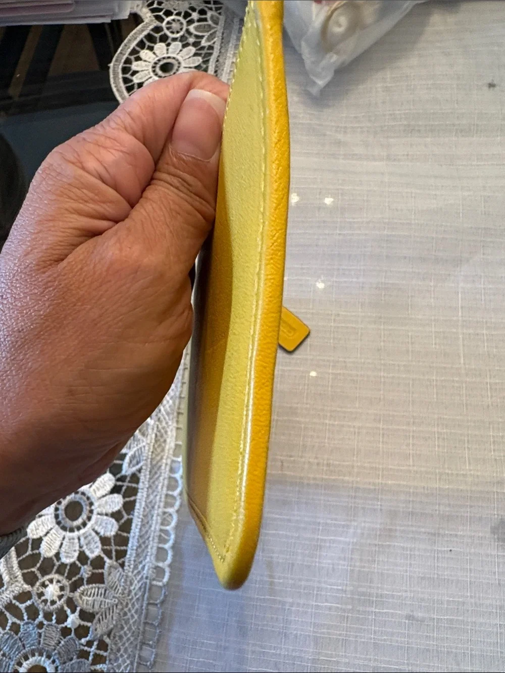 Coach Yellow Leather Pencil Pouch